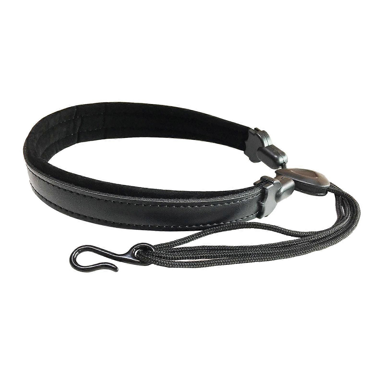 Padded Saxophone Neck Strap PU Leather for Alto Tenor Soprano Saxophone Clarinet - Slim Design, Comfortable Fit