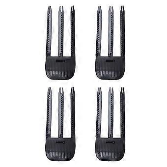 4pcs Wind Shaping Fluffy Bangs Volumizing Clips Quick Styling Comb for All Hair Types Black Small Size