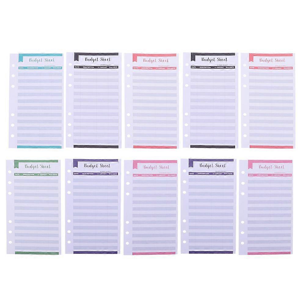 40Pcs Binder Budget Sheets Expense Budget Sheets for Personal Use (Assorted Color)