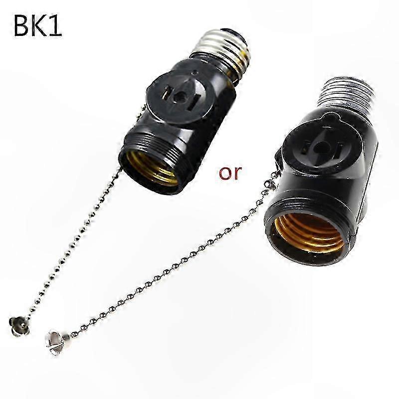 2-Outlet E26 Socket Adapter with Optional Pull Chain Switch for Workshop and Garage Lighting