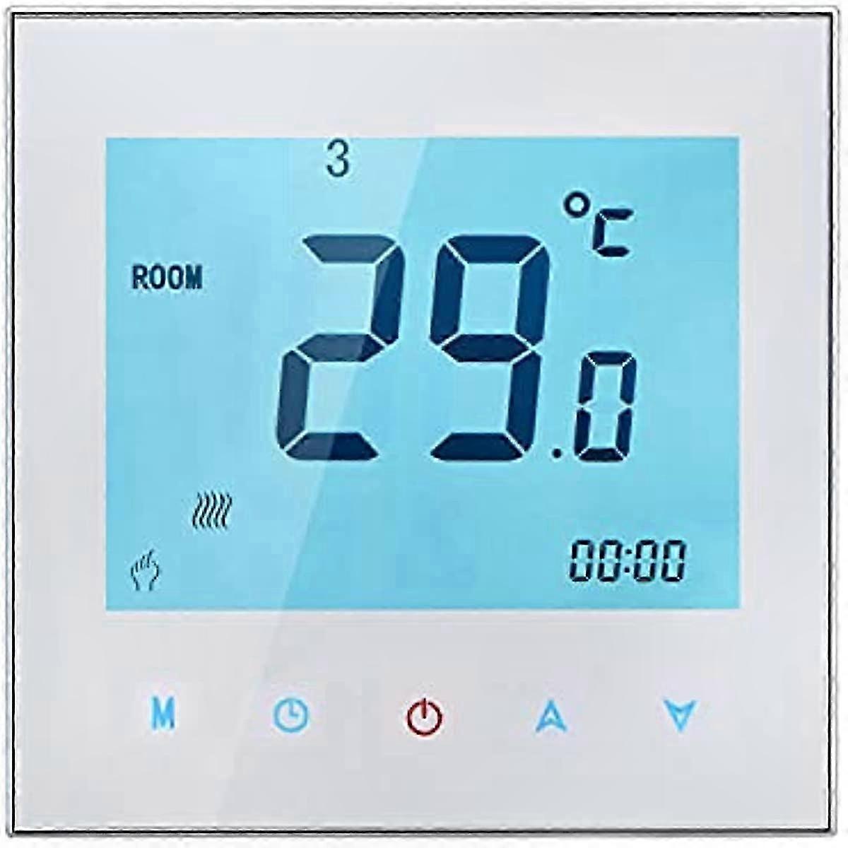Digitales programmierbares Thermostat für Fußbodenheizung mit LCD-Display und Touchscreen-Steuerung