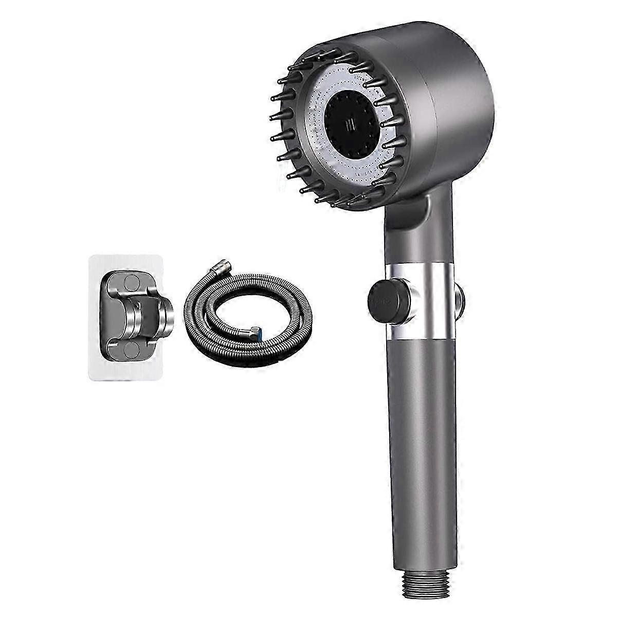 Handheld Shower Head - 5 Adjustable Modes, High Pressure, Water Saving, Easy Hang Design, Essential Bathroom Accessory