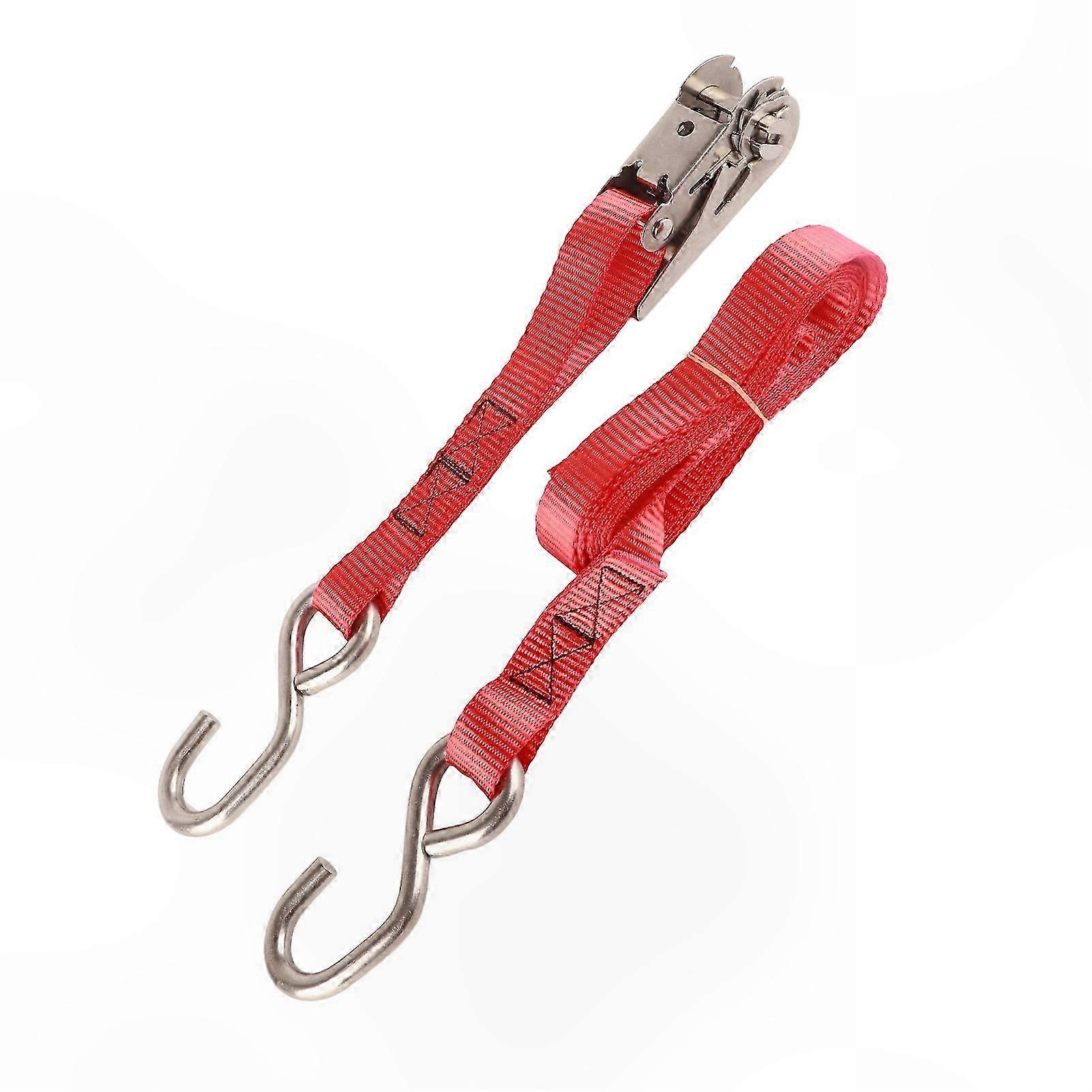 25mm Ratchet Tie Down Straps Rust-Resistant Red Securing Straps for Vehicle and Transport Use