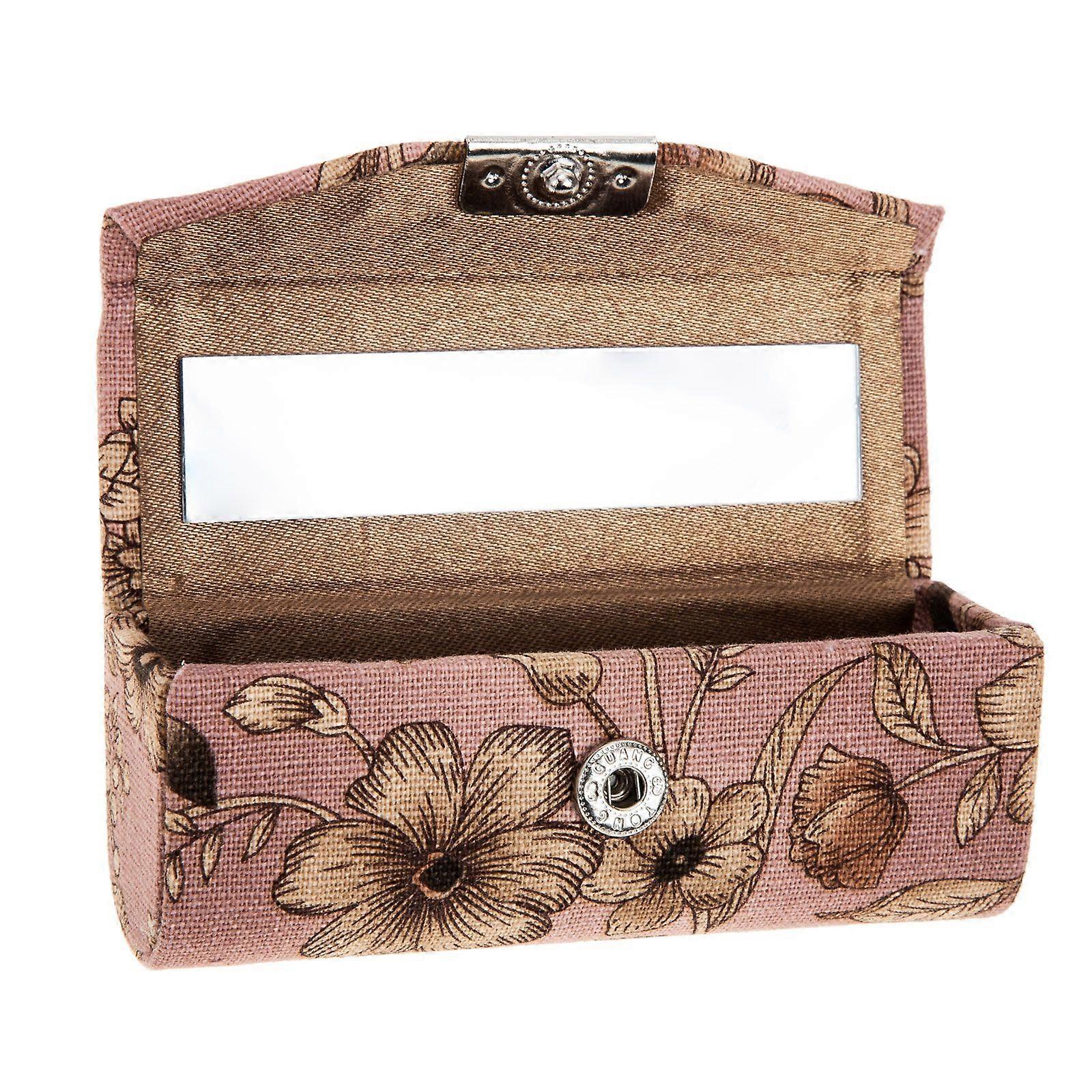 Multi-use Storage Case Lipstick Box Portable Lipstick Container with Mirror