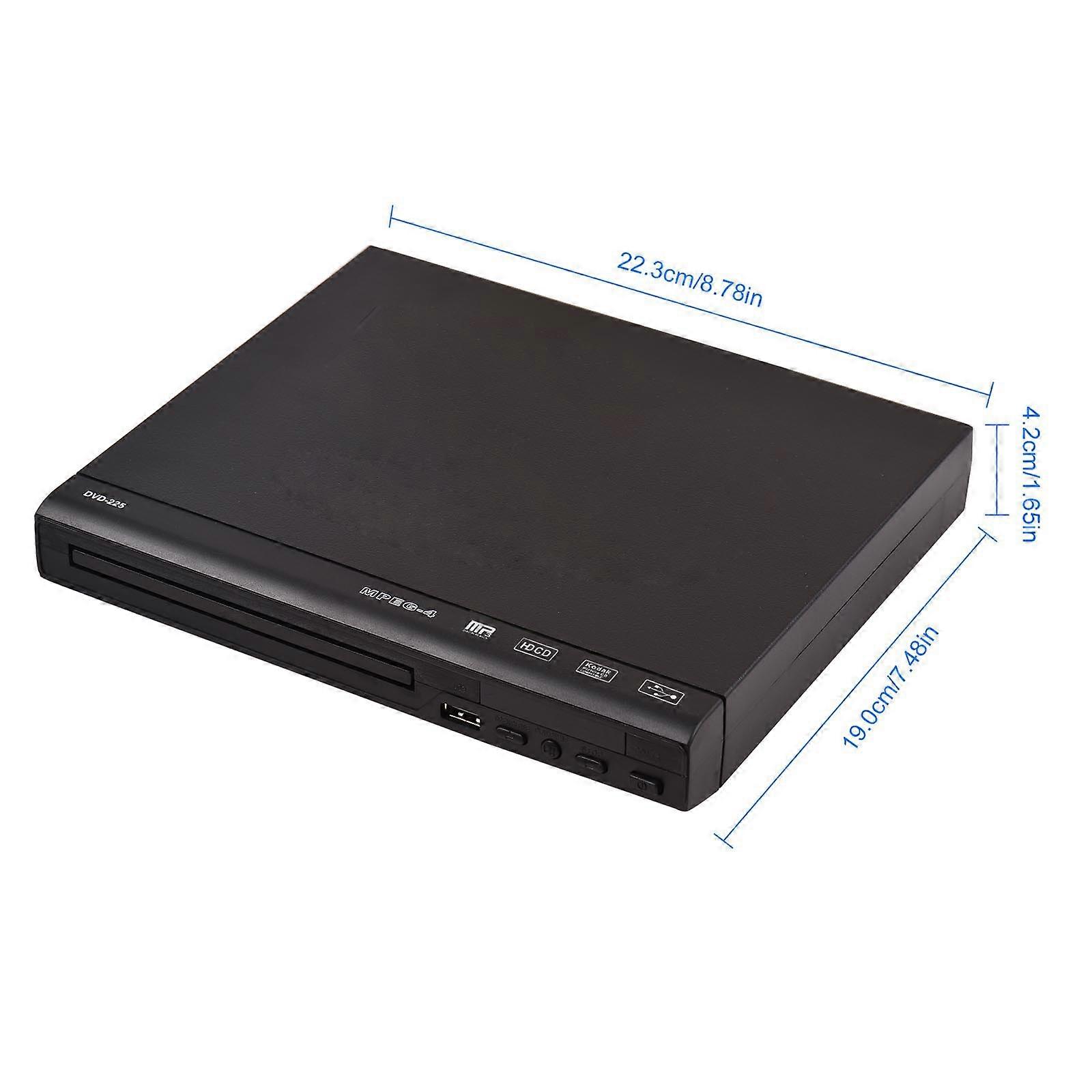 Compact Home DVD Player with USB, AV Output, and Remote for High-Quality Multimedia