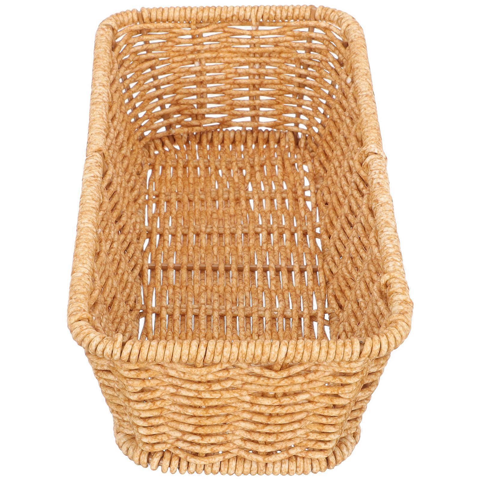 Multipurpose Basket Cosmetics Organizer Bathroom Chocolate Pp Storage 1Set