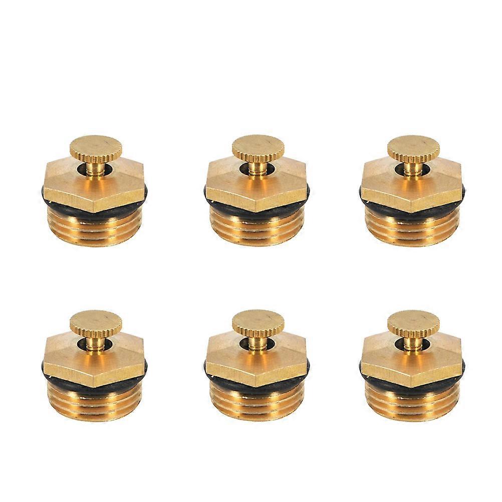 6Pcs Adjustable Fountain Nozzles Copper Desktop Nozzles Garden Atomizing Nozzles