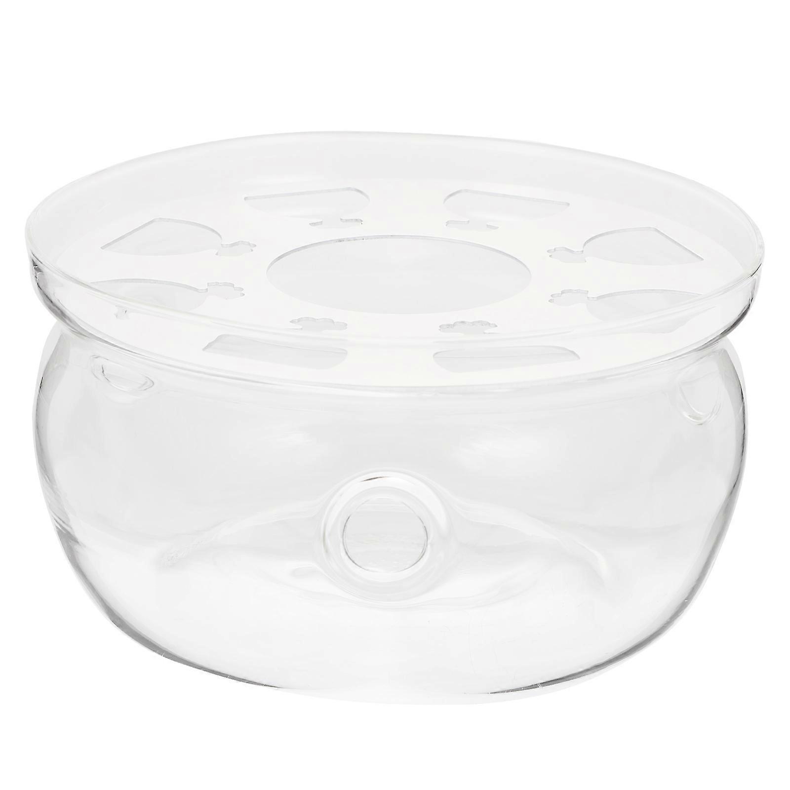 Tea Warmer Heating Stand with Ventilation and Elegant Design for Home or Office Use, White
