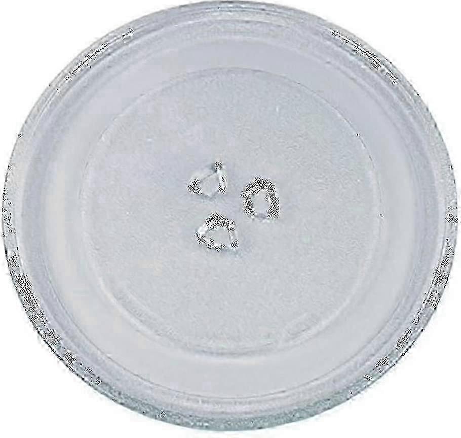 Universal Microwave Turntable Glass Plate 245mm - Replacement Part with 3 Fixtures for Most Microwave Ovens