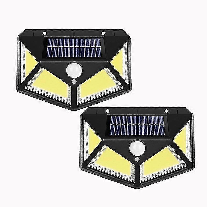 Rechargeable solar wall light for outdoor courtyard (2 pieces, 3 functions