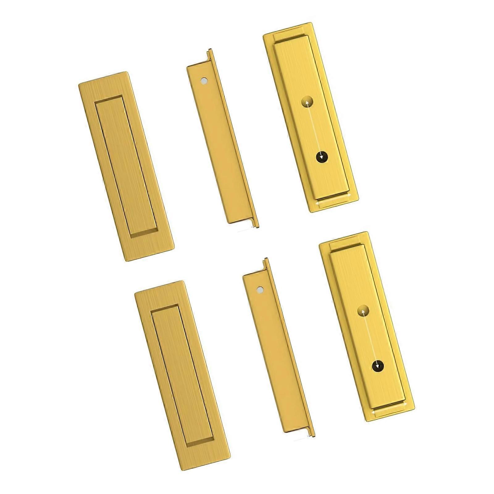 Recessed Cabinet Door Pull Handle Flush Mount Drawer Handle Kitchen Cupboard Sliding Door Handles Furniture Hardware  Gold