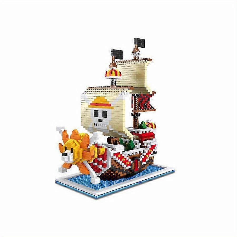 DIY Navigation Ship Building Blocks Toy, Pirate Ship Decoration Edu...