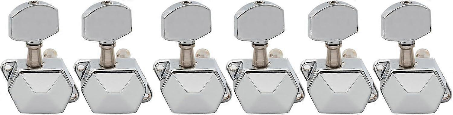 Pro 6 in line Semi Sealed Electric Guitar Tuning Pegs Keys Tuners Set for Fender Stratoer