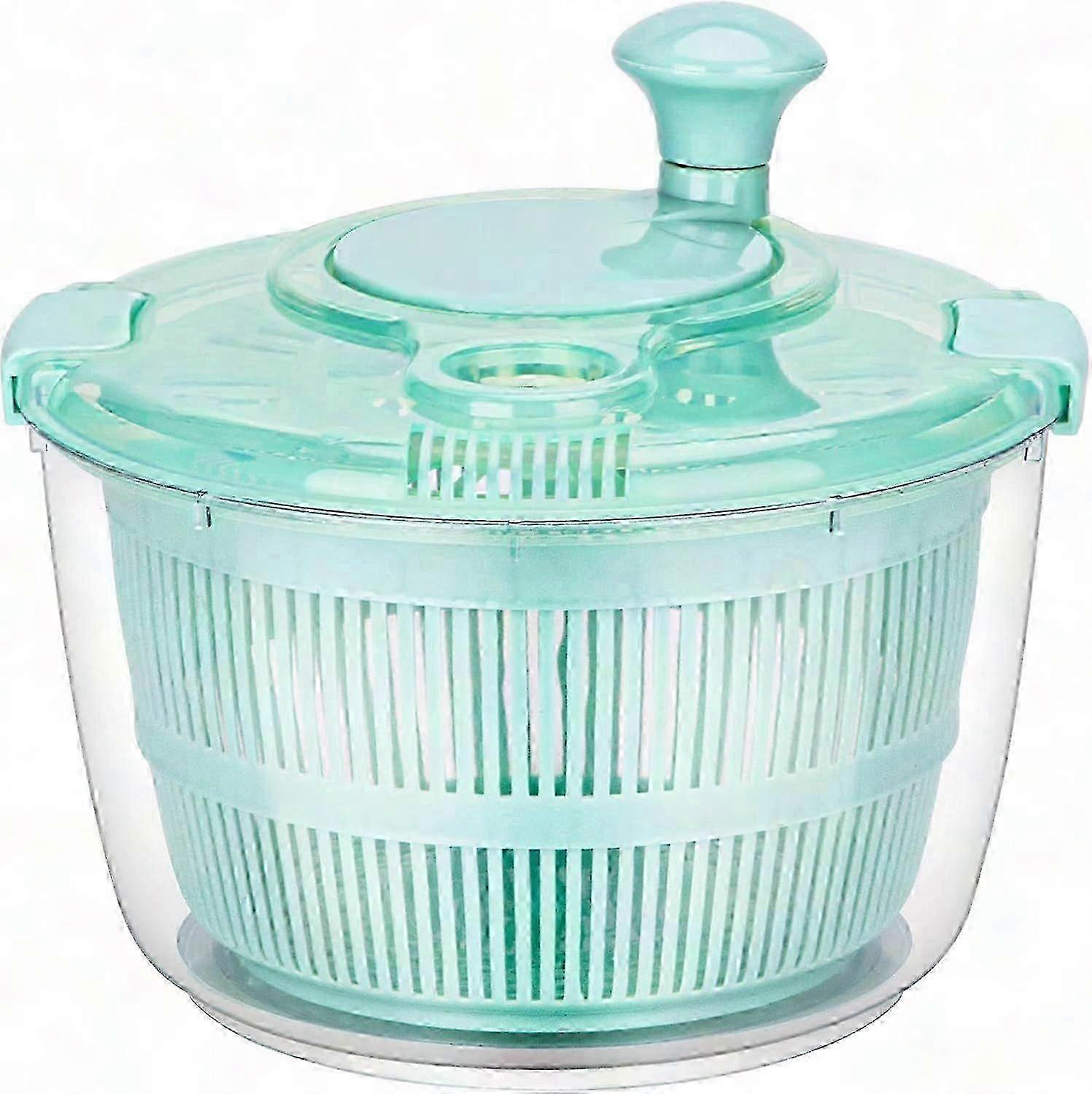 5.3 Qt Salad Spinner with Non-Slip Base - BPA-Free Lettuce Dryer, Quick Fruit Washer, Locking Lid for Easy Use