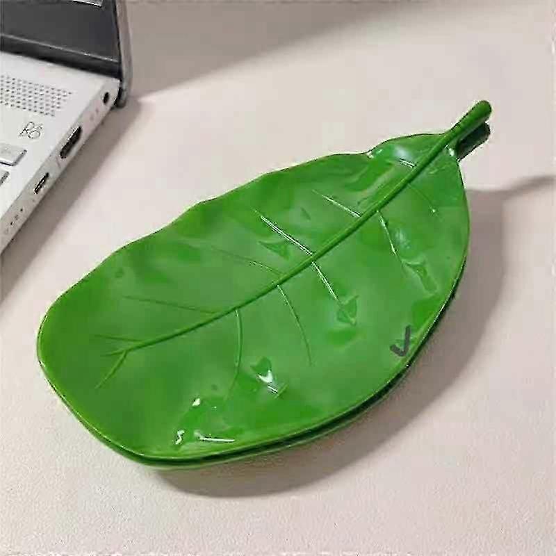 Bathroom Soap Holder with Efficient Drainage, Elegant Soap Storage Rack (Green)