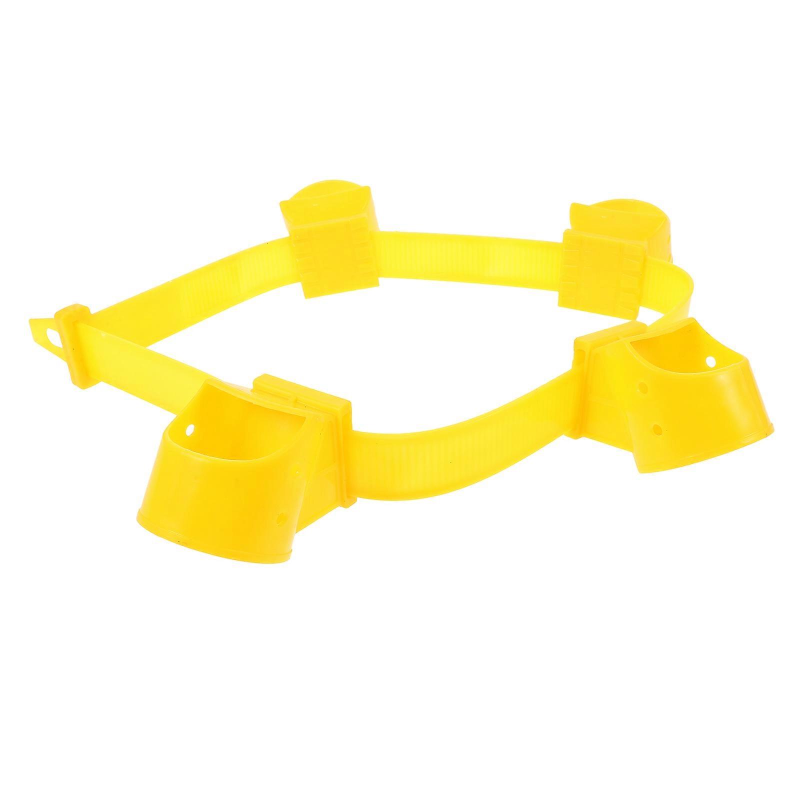Yellow Plastic Tree Support Fixator for Bike Use Durable Wide Smooth Easy to Install