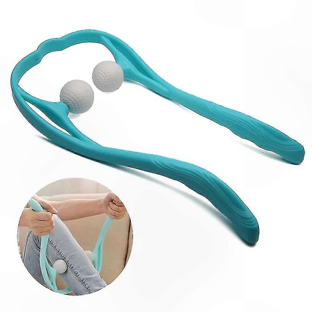 Dual Trigger Point Roller for Neck and Shoulder Self-Massage Tool to Relieve Hand Pressure and Provide Deep Tissue Relief