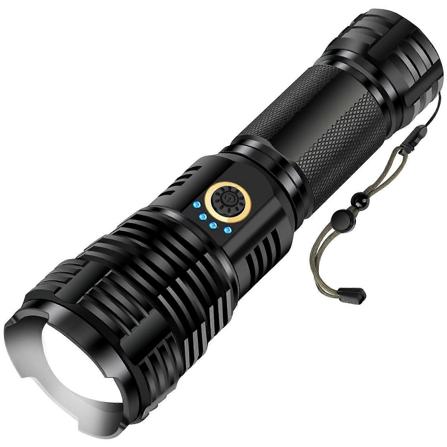 Flashlights High Lumens, LED Flashlight Rechargeable Super Bright 40000 Lumens XHP70.2, High Power Tactical Flashlights, Powerful Handheld Emergency F