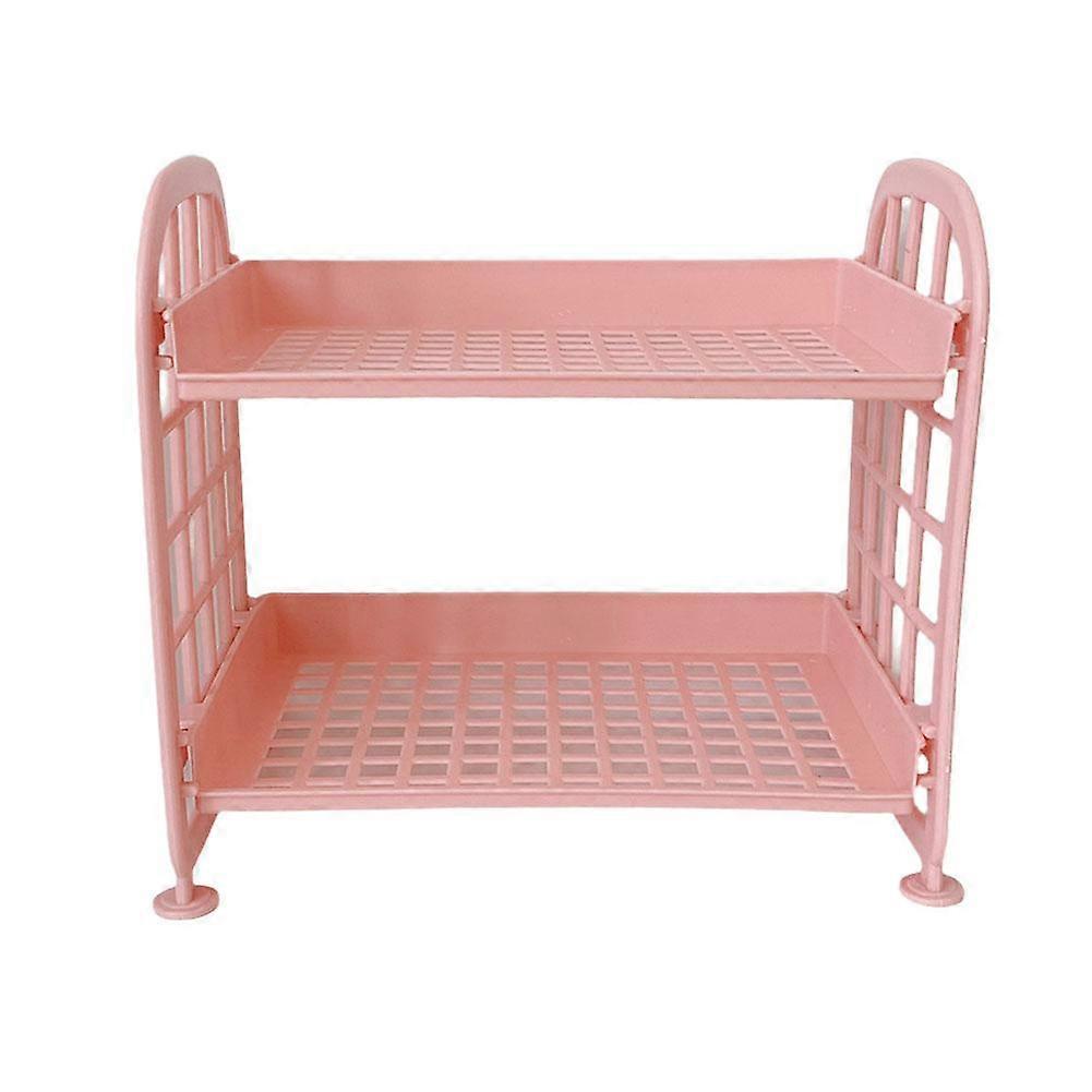 Desktop Organizer Makeup Opbevaringsstativ Mini Skrivebord Sovesal Folde Hylde