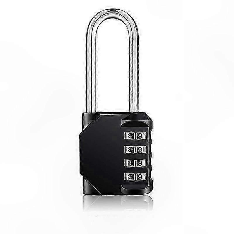 Long Shackle Combination Lock in Black