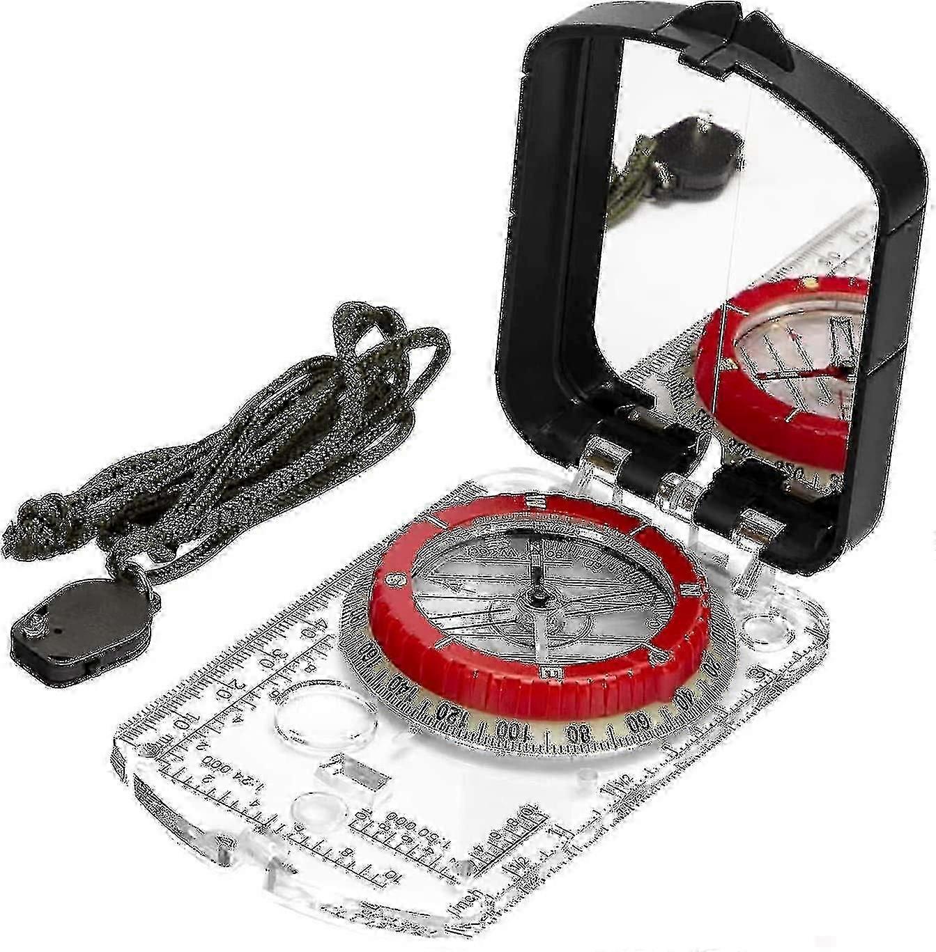 Orienteering Map Compass -sighting Mirror Compass With Adjustable Declination,clinometer And Led Light For Hiking, Camping,orienteering,hunting