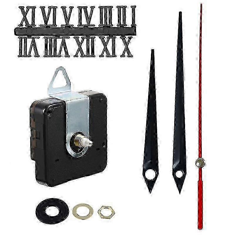Clock Movement Mechanism Replacement Clock Numerals Set with Hands Clock Motor