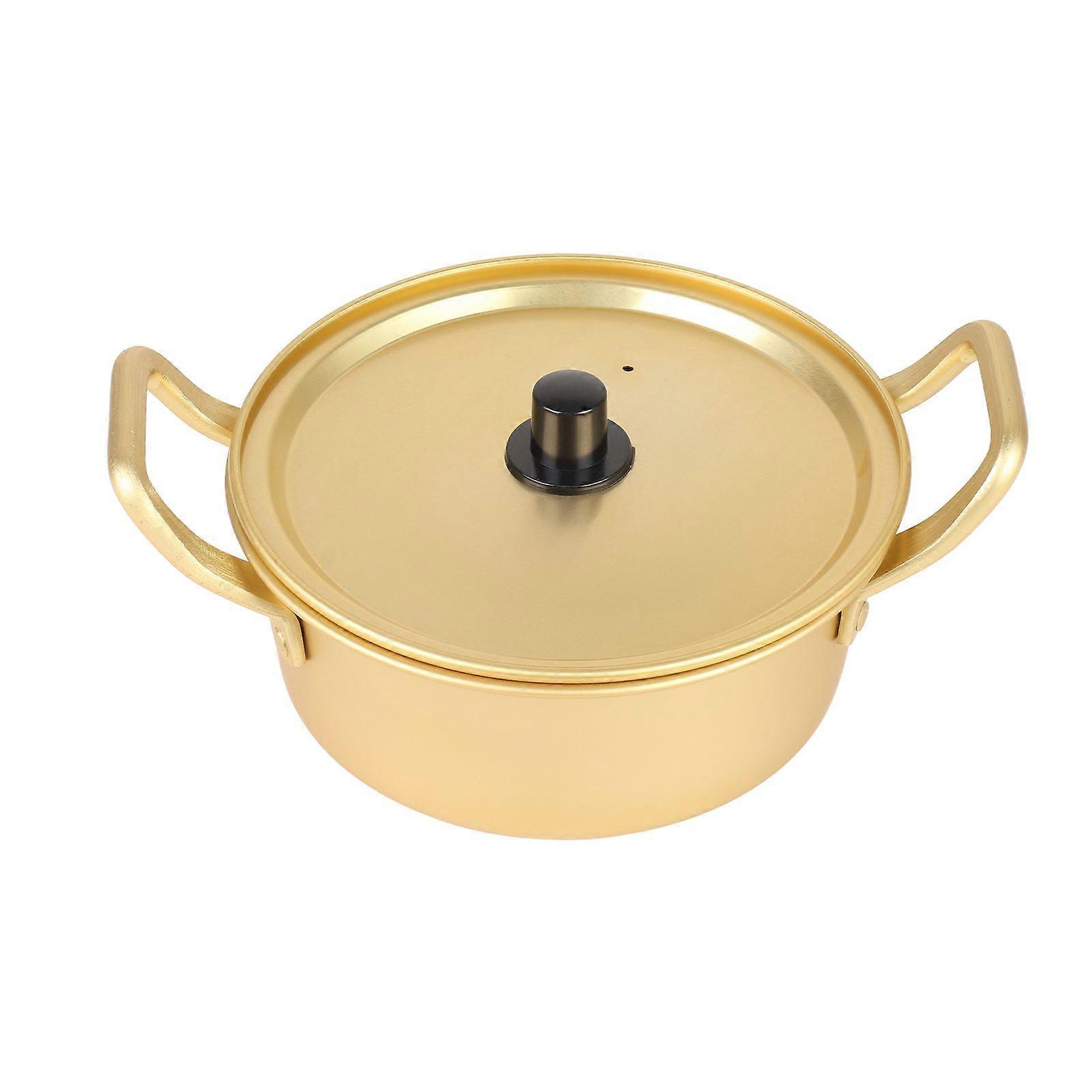 Korean Ramen Noodle Pot Korean Yellow Aluminum Stockpot Instant Noodles Pot (16cm)