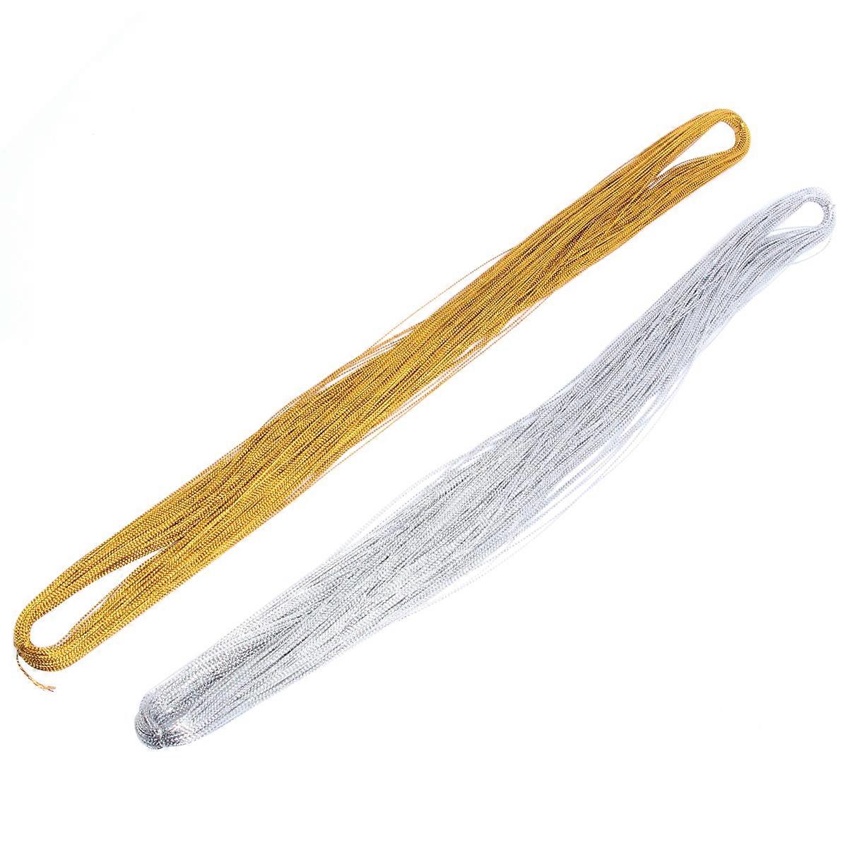 Ornament Hangers String Metallic Cord for Crafts Craft Enthusiasts Festive Decorations Gold 10000 x 0.1cm 2 Bundles