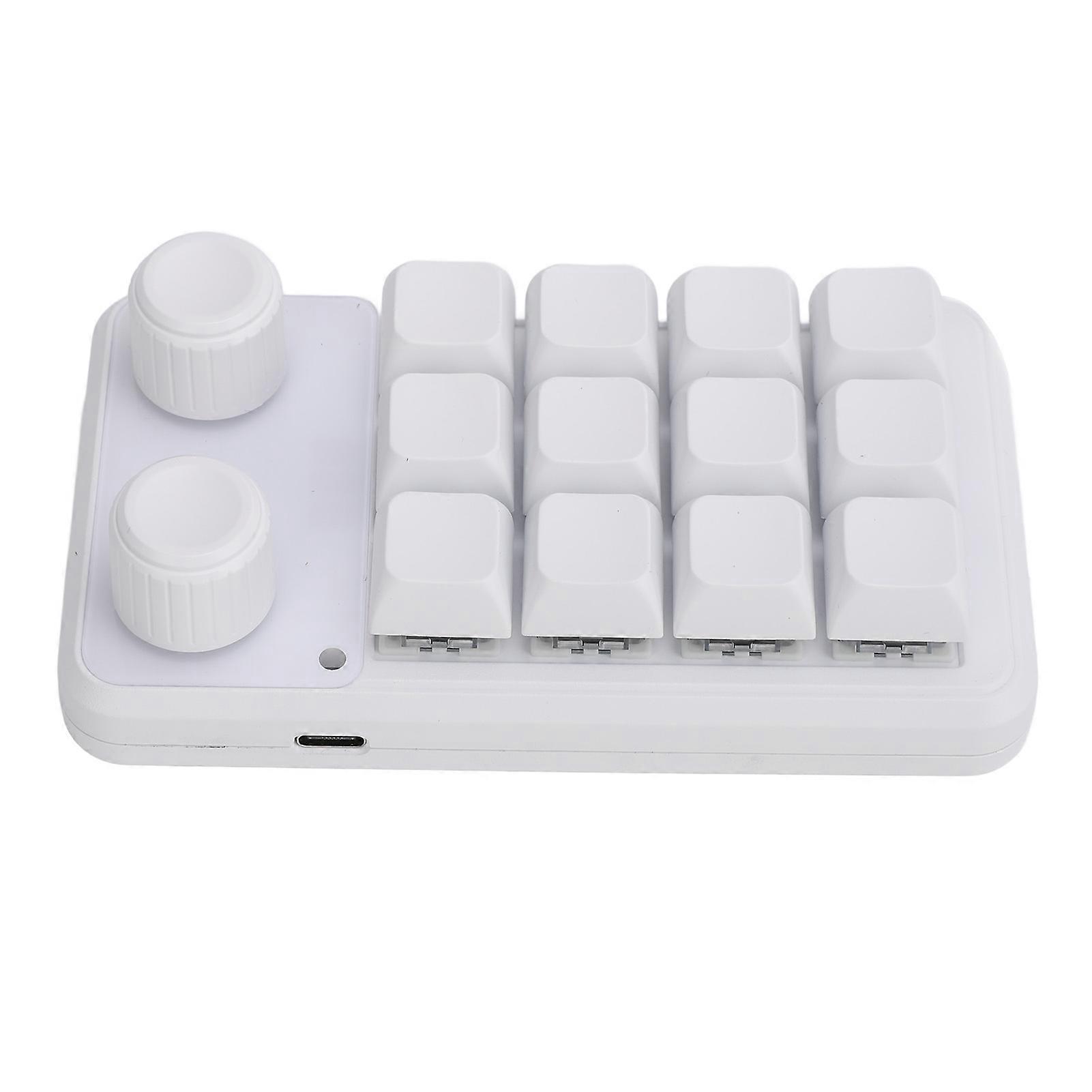 12 Keys Small Mechanical Keyboard with Dual Knobs RGB Type-C