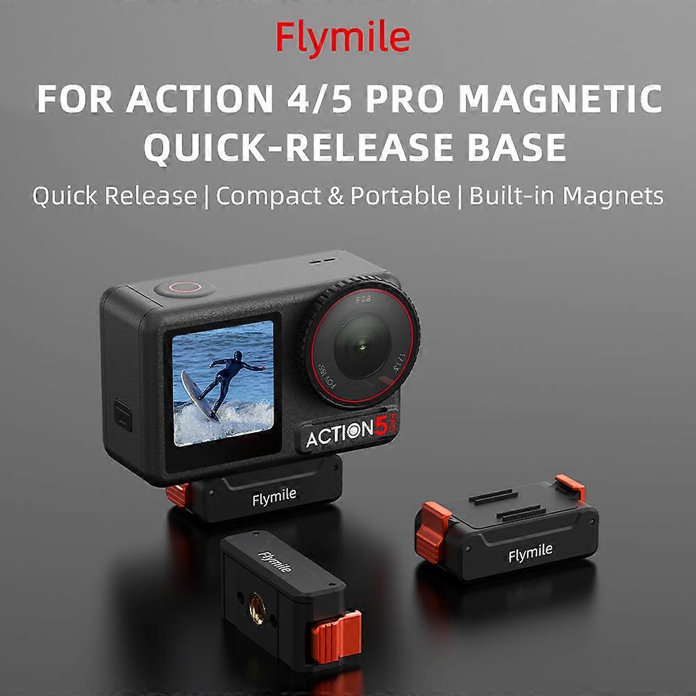 For DJI ACTION 4/5 PRO Camera Quick-release Cold Extension 1/4 Magnetic Adapter