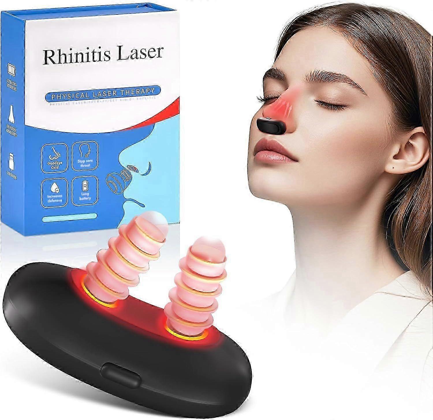 2025 Rechargeable Red Light Nasal Therapy Device for Sinus Relief and Comfort