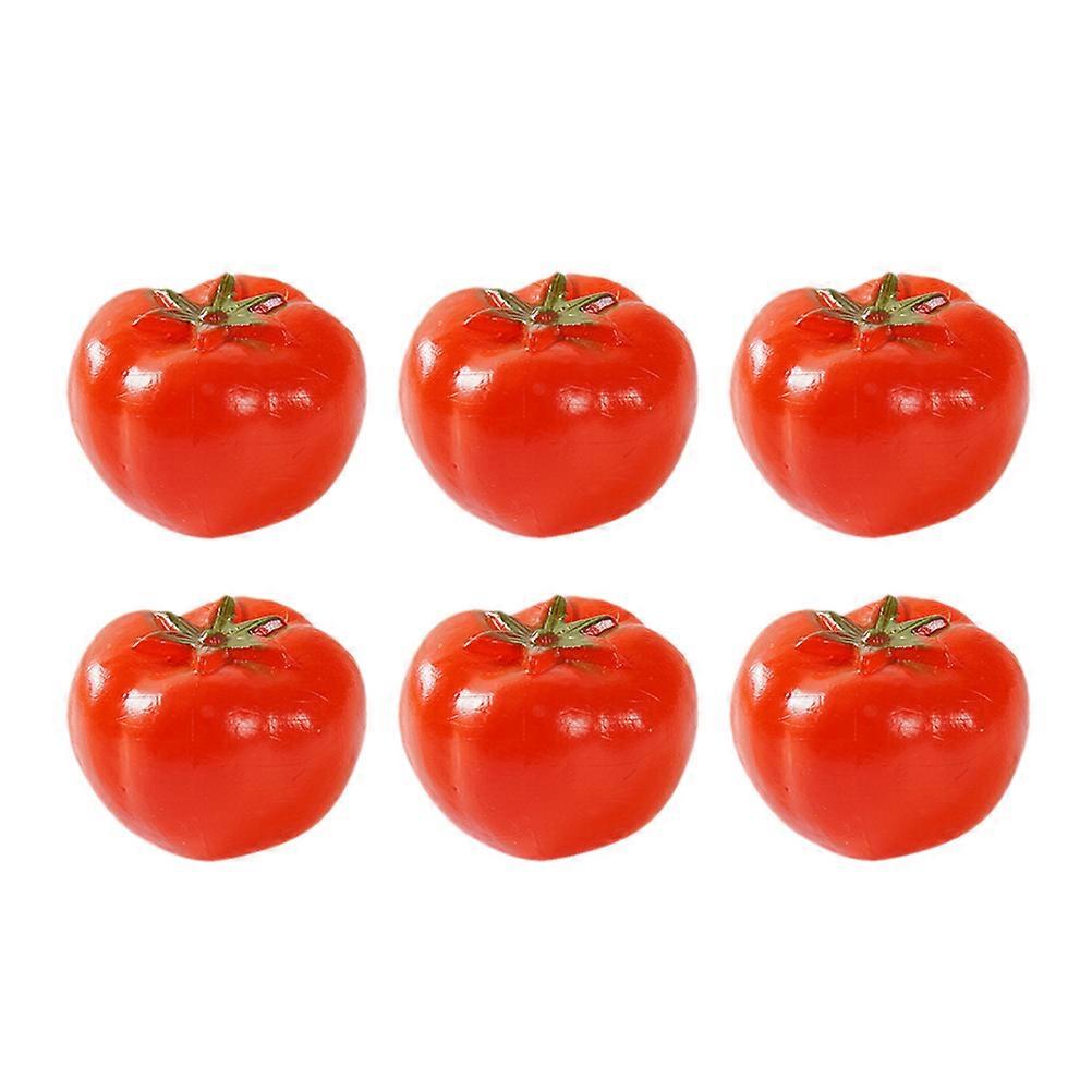Artificial Tomato Lifelike Tomato Model for Decoration 6Pcs