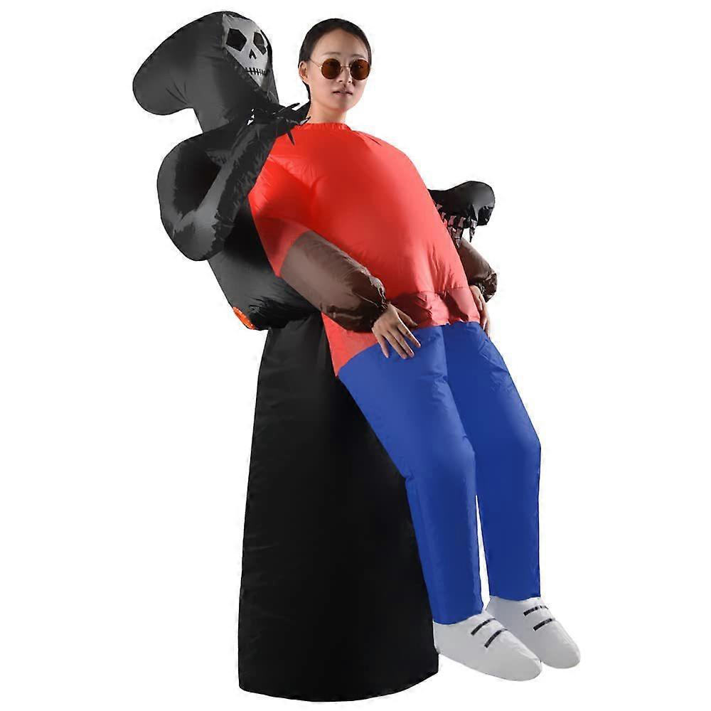 Halloween horror black ghost hugging inflatable costume theme role-playing party inflatable costume