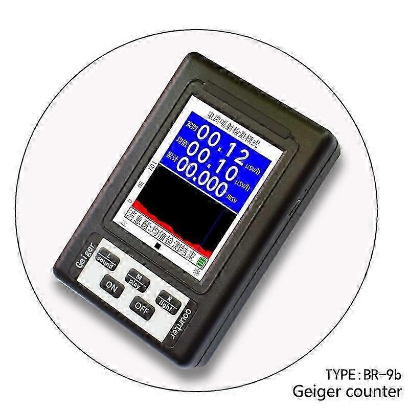 BR-9B Portable Digital Radiation Dosimeter Handheld Nuclear Radiation Detector Geiger Counter Semi-functional Type Marble Tester