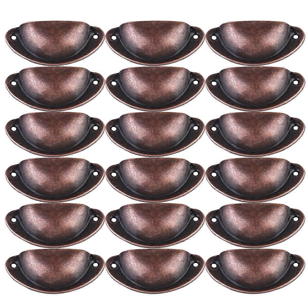 Retro Design Cabinet Pull Decoration Ideal For DIY Enthusiasts 8X3.5CM Red Semicircle 18Pcs