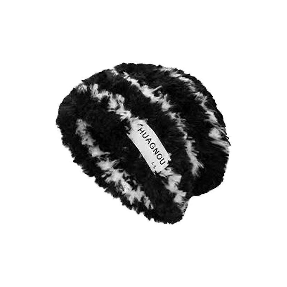 Knitted Hat - Winter Woolen Patterned Hat, Slimming Effect On Face