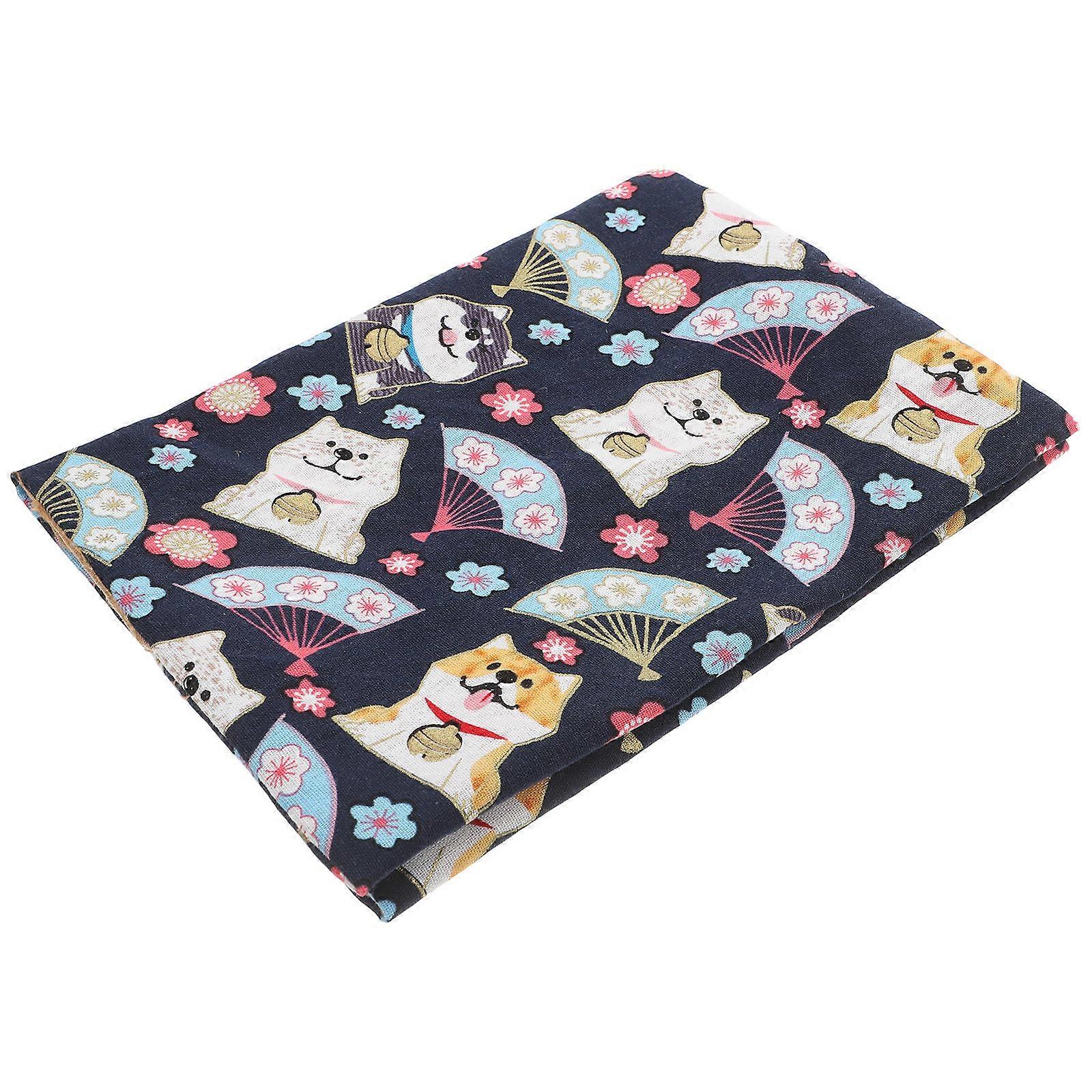 Dark Blue Book Protector Stretchable Adjustable Cover for Textbooks A5