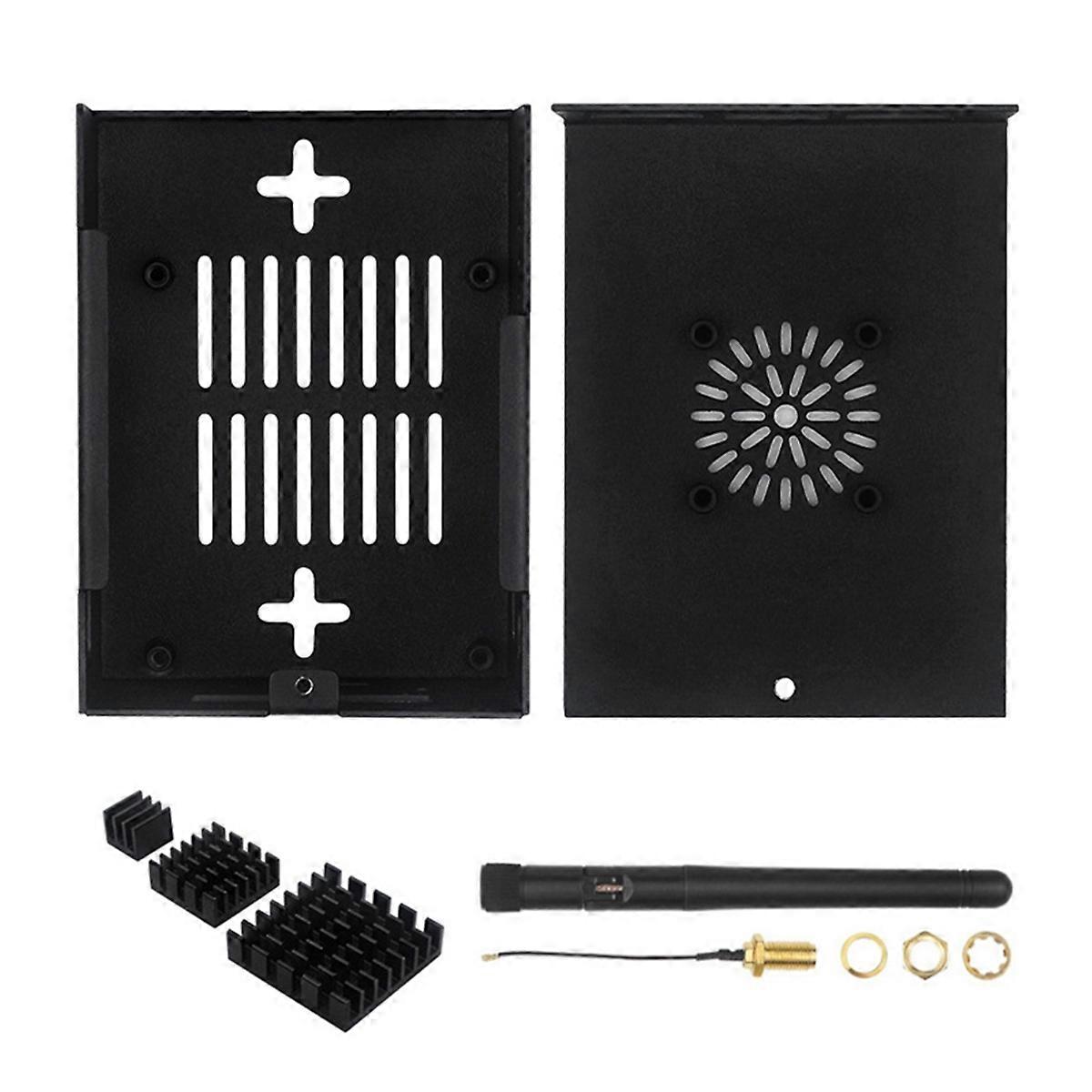 For 5 Max Metal Case with Cooling Fan Protective Shell Antenna Heatink for 5 Max