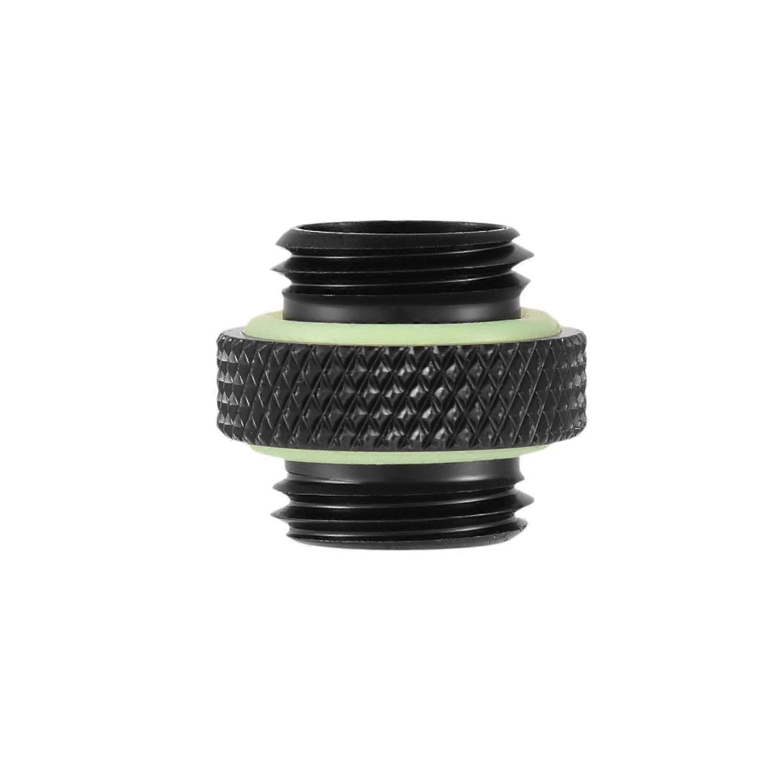 2pcs G1/4 Thread Fitting Adapter Connector for Computer Water Cooling System Black Short