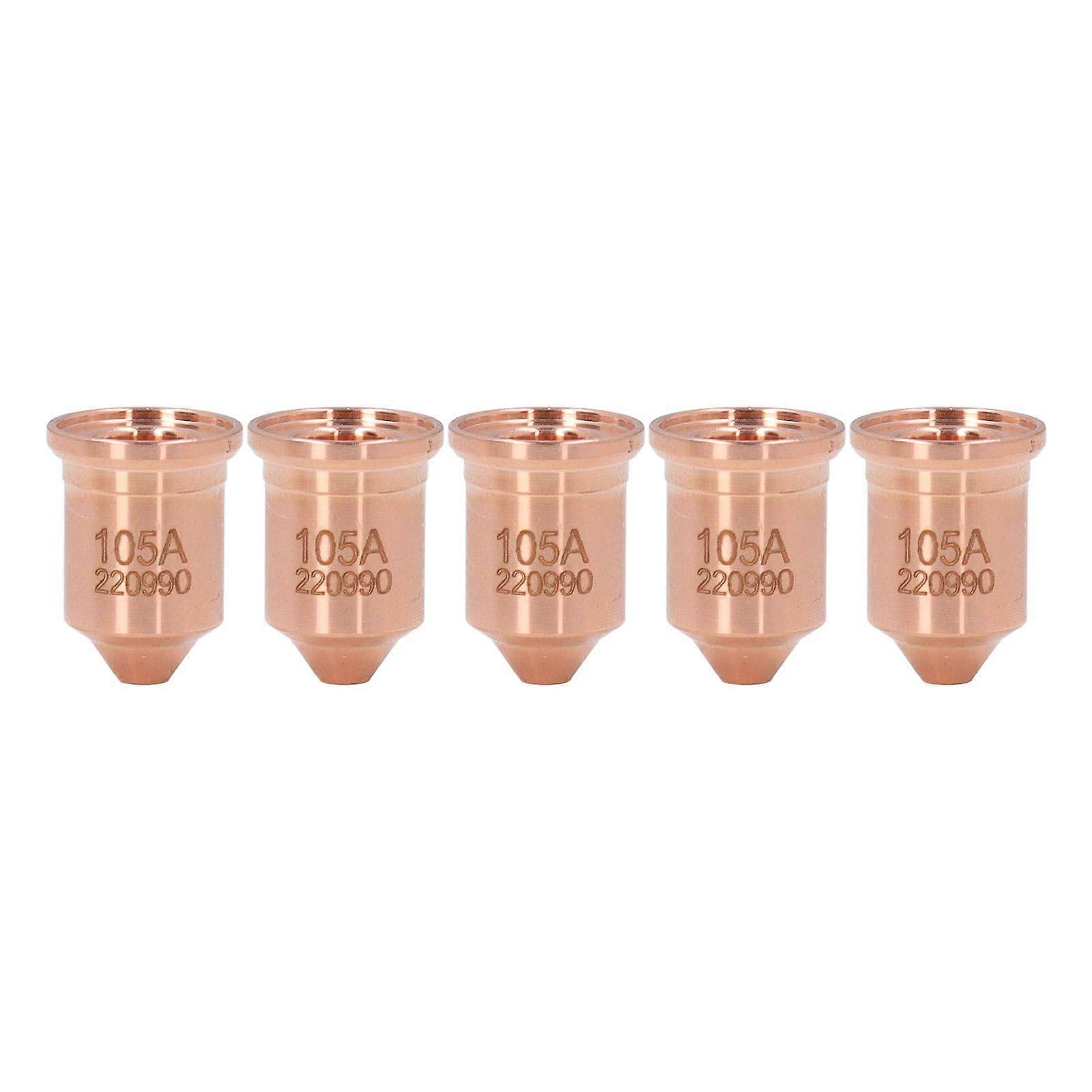 5 Pcs 220990 Nozzle Tip Brass Plasma Cutting Torch Nozzle Tips for PMX 65 85 105 125A Consumables