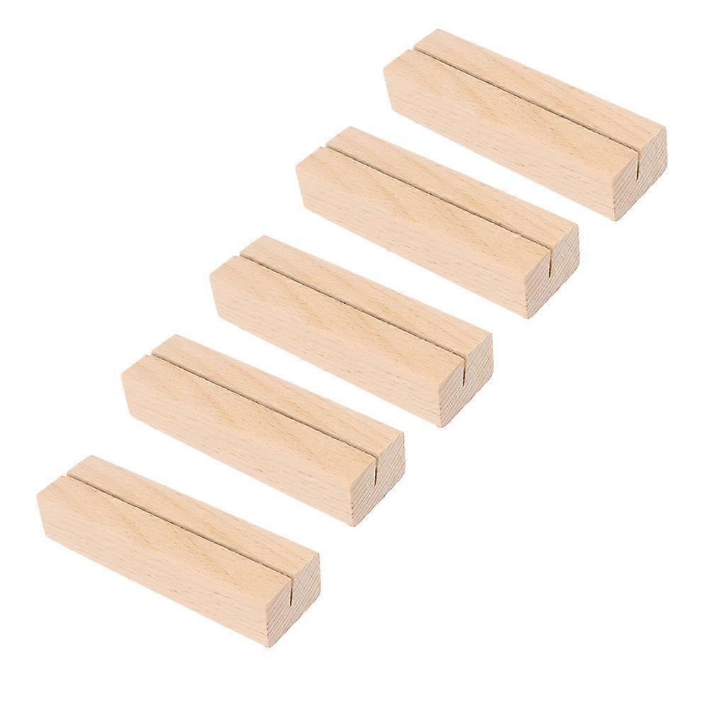 Wood Memo Holder for Business Cards 10Pcs Desktop Square Base