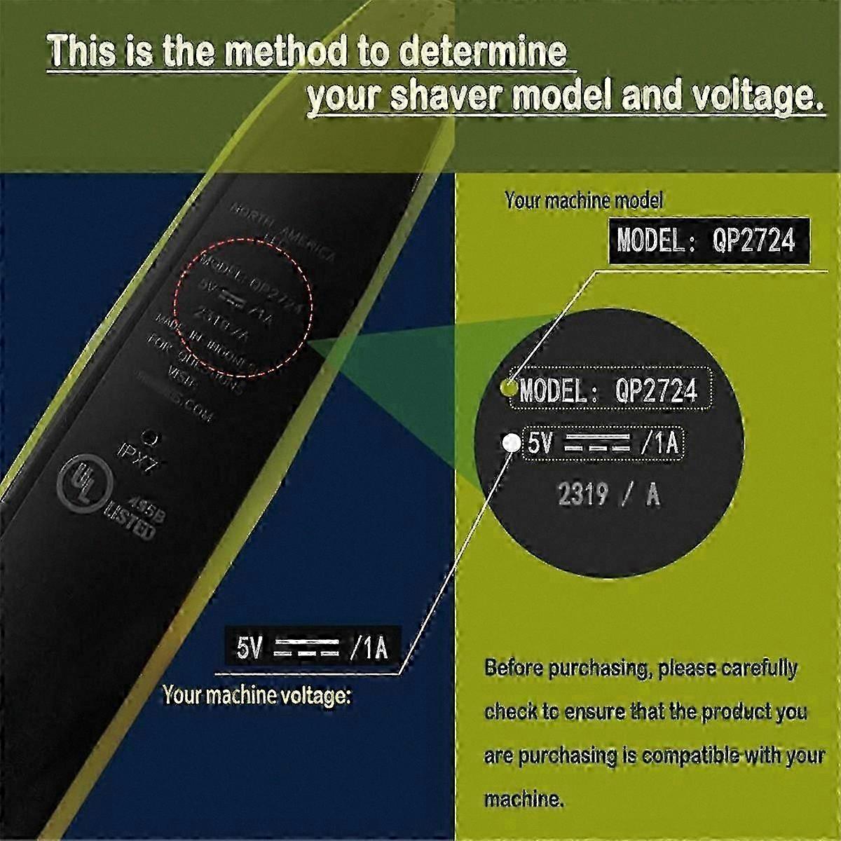 USB Charger Cable 5V 1A for Electric Shaver and Trimmer Models QP2724 QP2834 QP1924 MG9520-Compatible Devices
