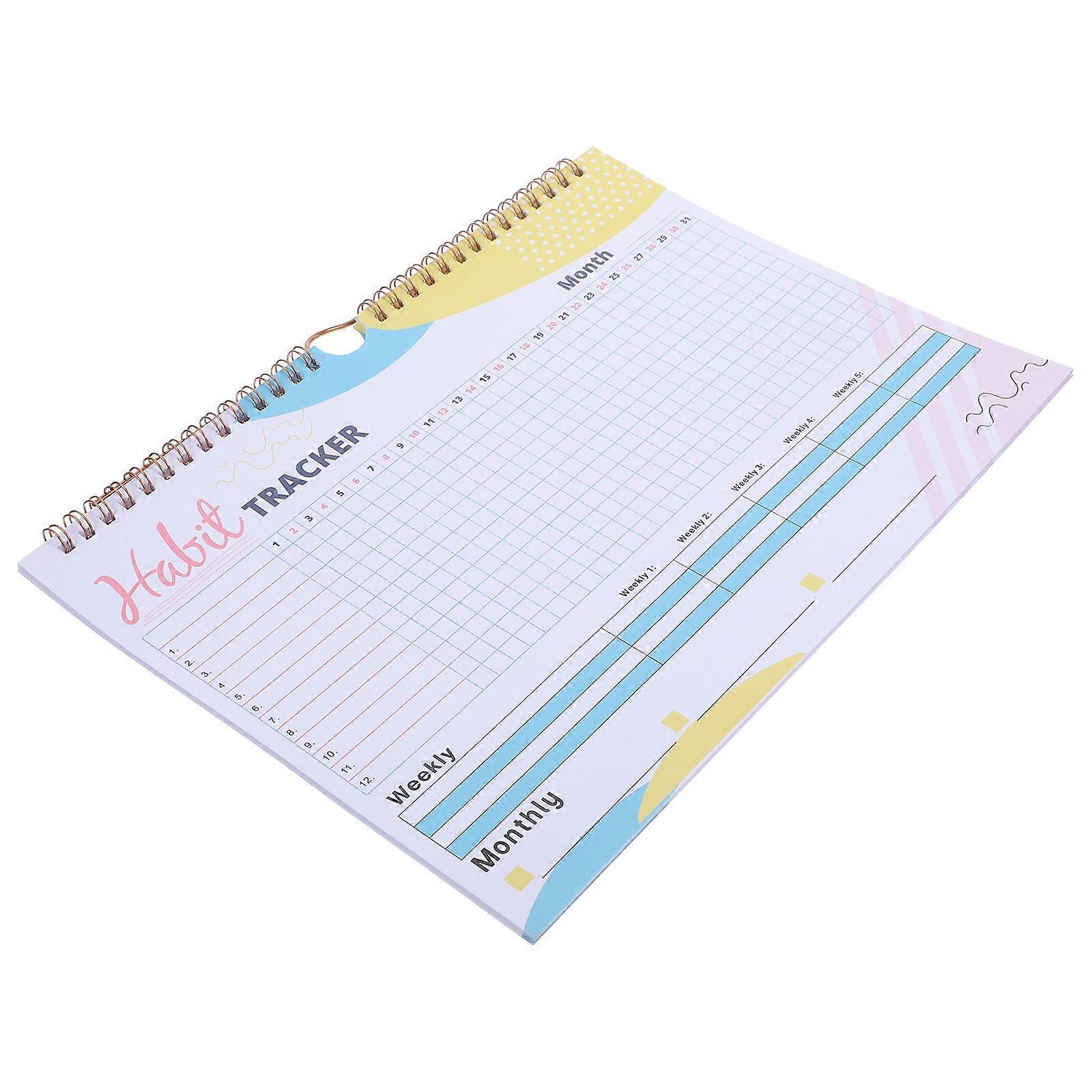 Monthly Habit Tracker Journal 4Pcs For Travelers Everyday Use Motivational Planning Multi Color 28.50X21.50X1.00cm