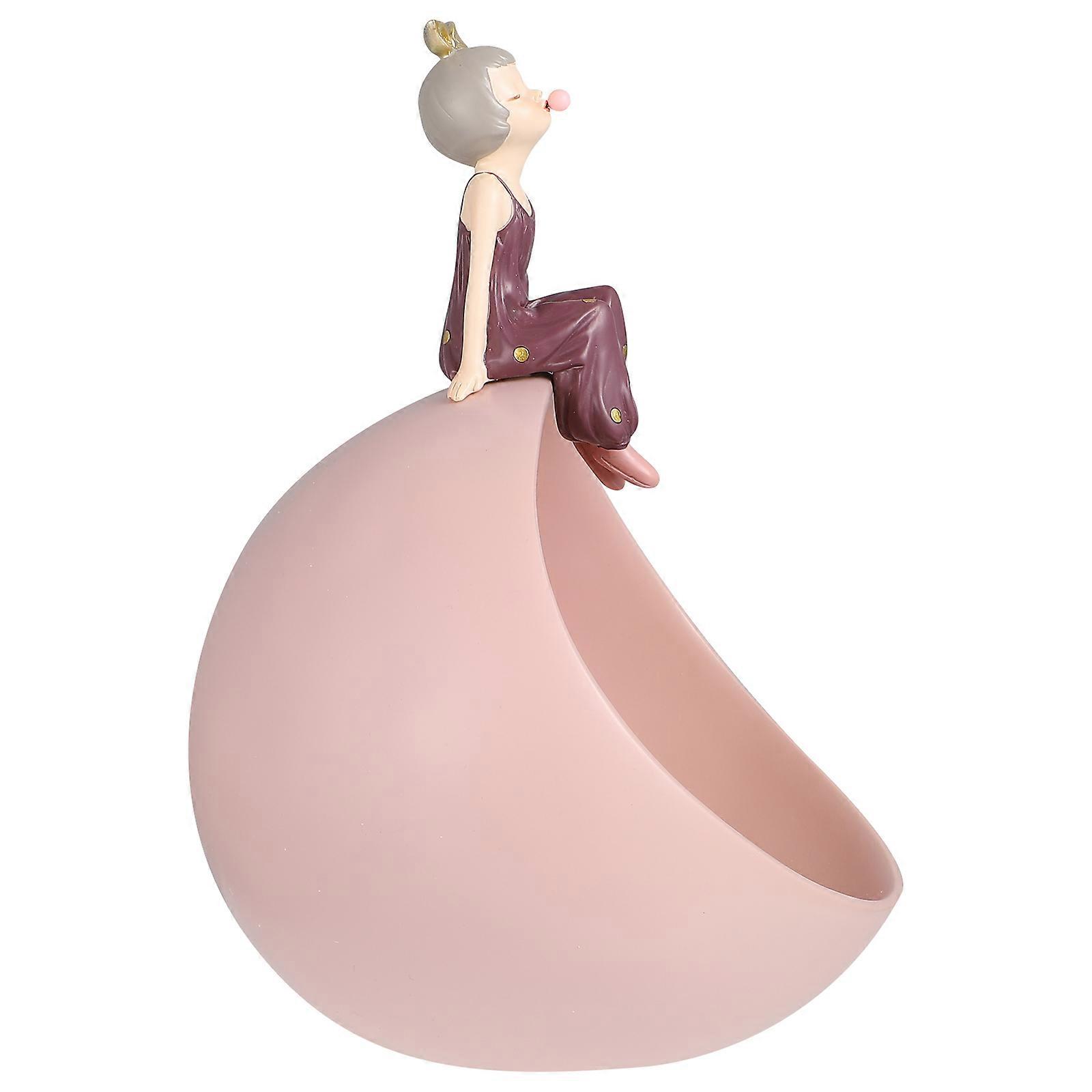 Entryway Key Candy Bowl Pink Cute and Versatile Key Tray for Decor