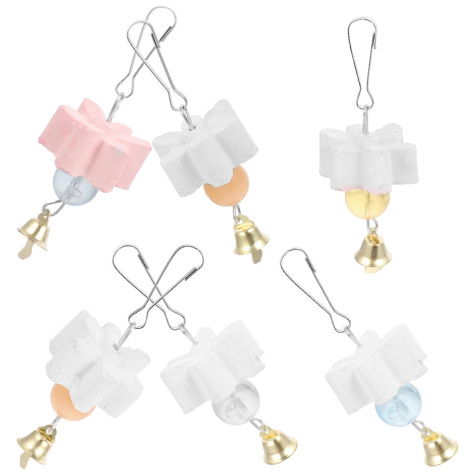 Bird Beak Grinding Stone 6Pcs Chewing Toys For Parrots During Playtime 11X3.8Cm Assorted Color Ideal For Pet Owners