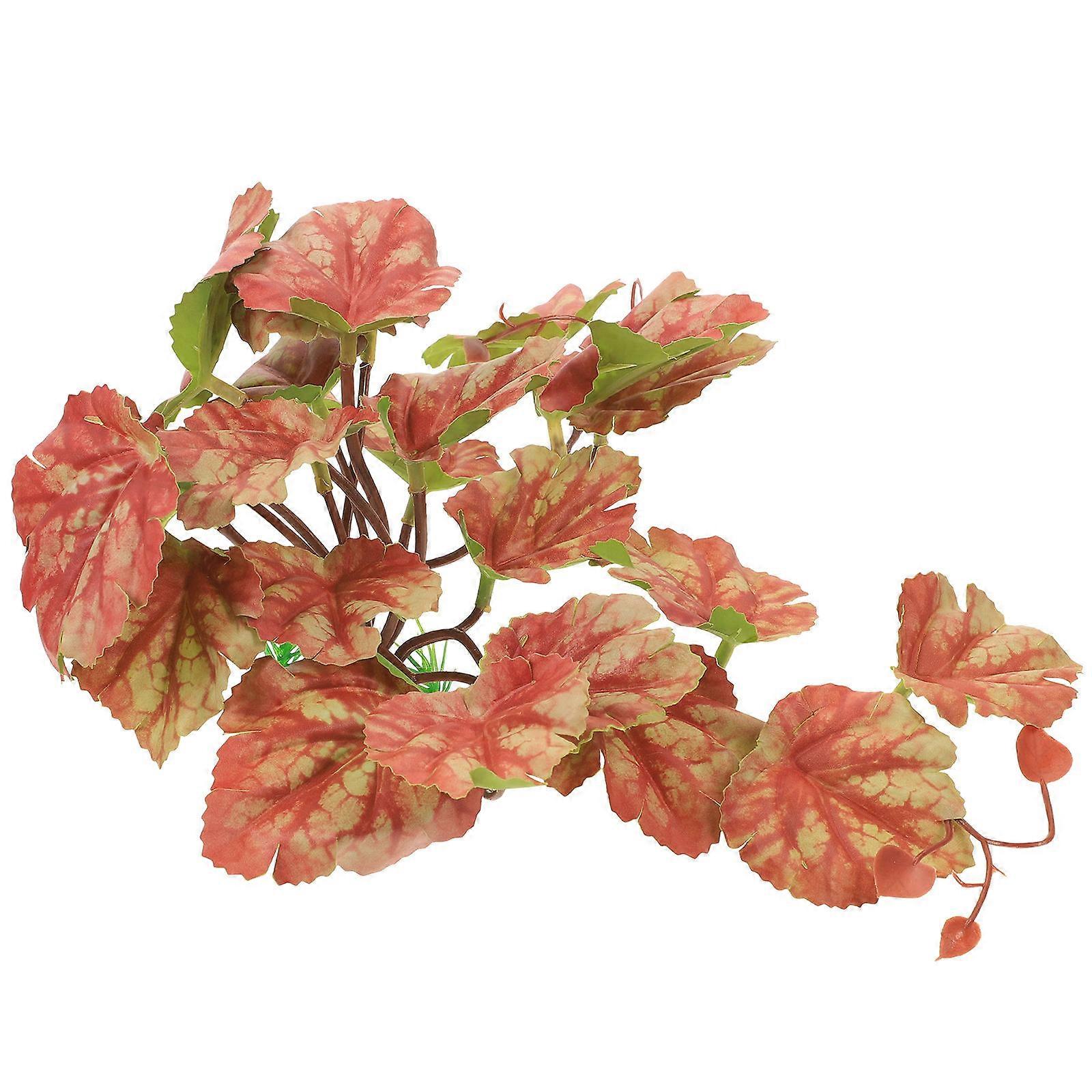 Reptile Terrarium Plant Artificial Ornament for Decoration 5Pcs