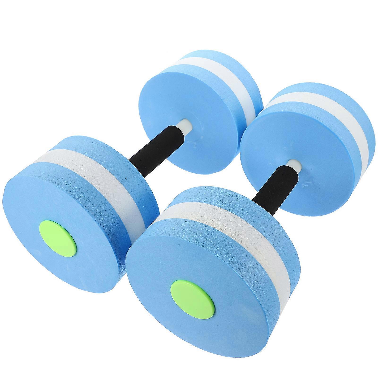 Dumbells Aquatic Exercise EVA Blue Arm Training Shoulder Training 28x15 Cm 2Pcs