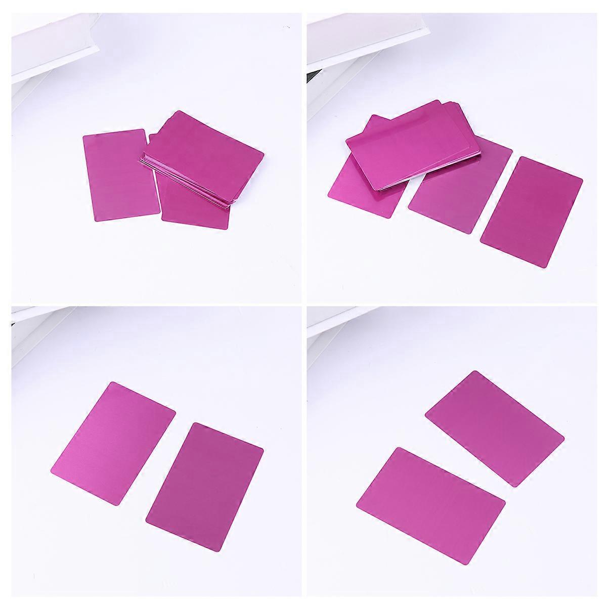 Biglietti da visita in alluminio colorato per incisione CNC 50 pezzi viola