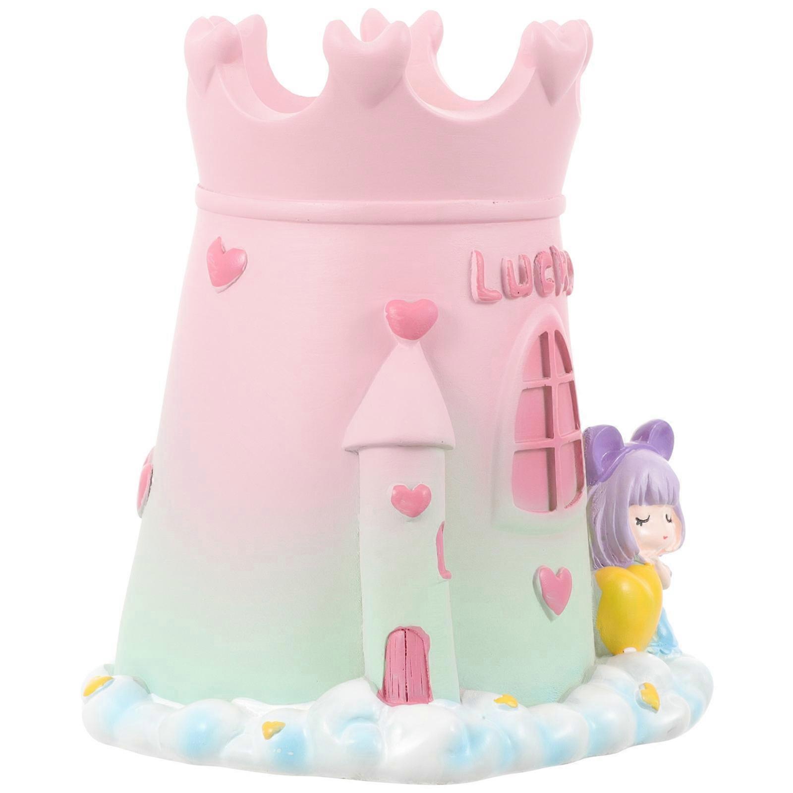 3Pcs Cartoon Style Desk Pen Holders For Workspace Organization Featuring In Pink Color For Adults And Teachers