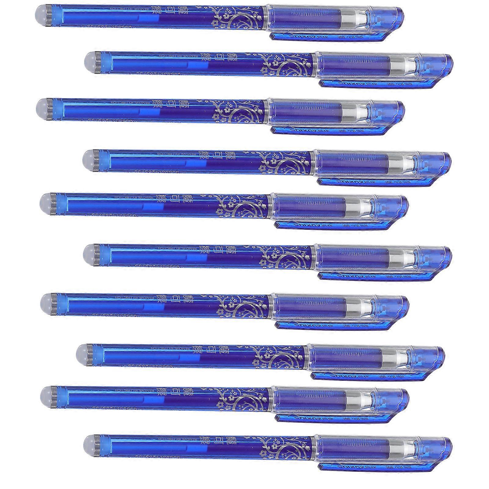 Students Blue Erasable Pen Set 24Pcs For Office Writing 0.5Mm Fine Point With Doodling Function
